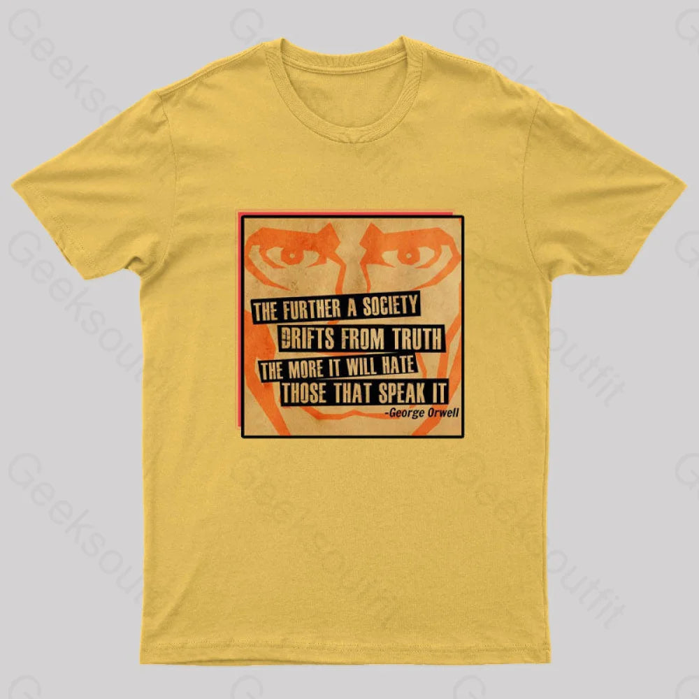 George Orwell Nerd T-Shirt Yellow / S