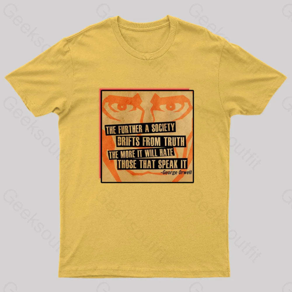George Orwell Nerd T-Shirt Yellow / S