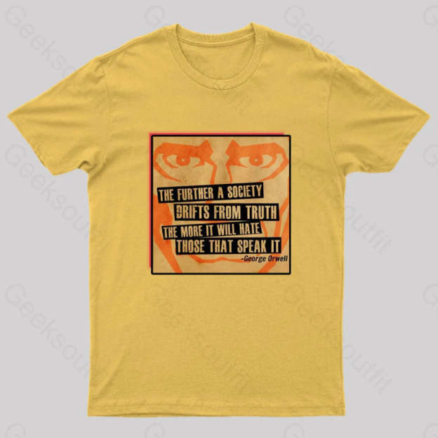 George Orwell Nerd T-Shirt Yellow / S