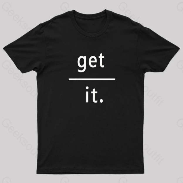 Get Over It Nerd T-Shirt Black / S