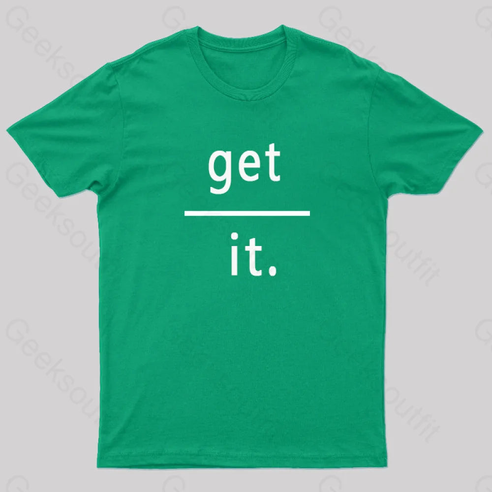 Get Over It Nerd T-Shirt Green / S