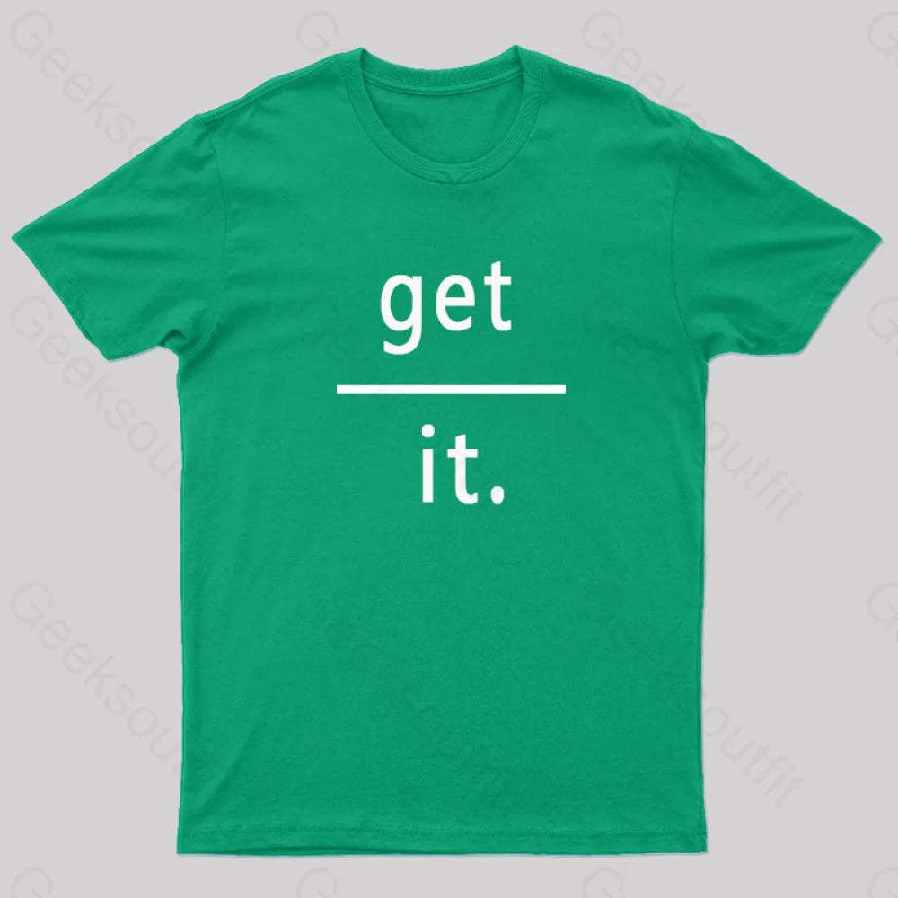 Get Over It Nerd T-Shirt Green / S
