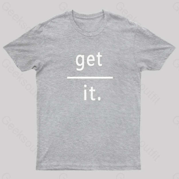 Get Over It Nerd T-Shirt Grey / S