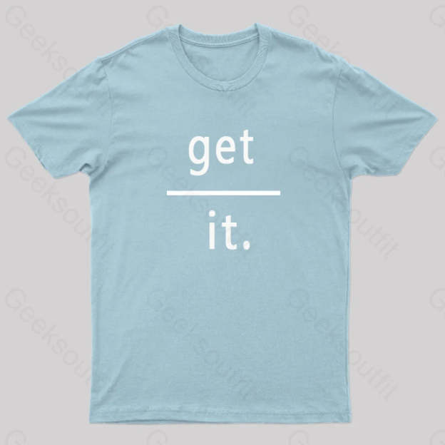 Get Over It Nerd T-Shirt Light Blue / S