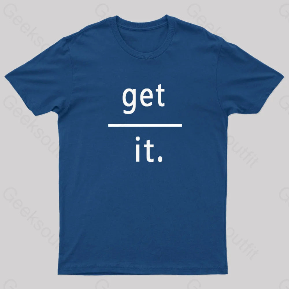 Get Over It Nerd T-Shirt Navy / S