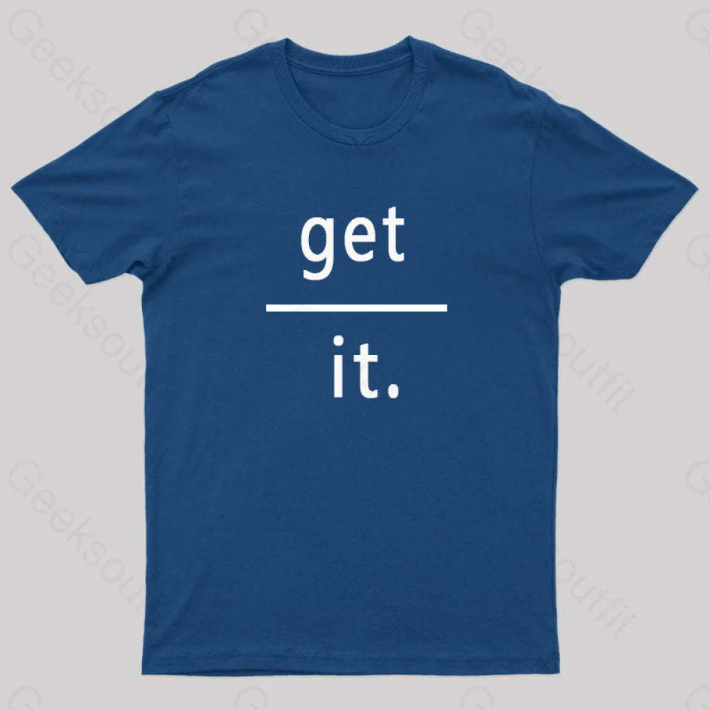 Get Over It Nerd T-Shirt Navy / S