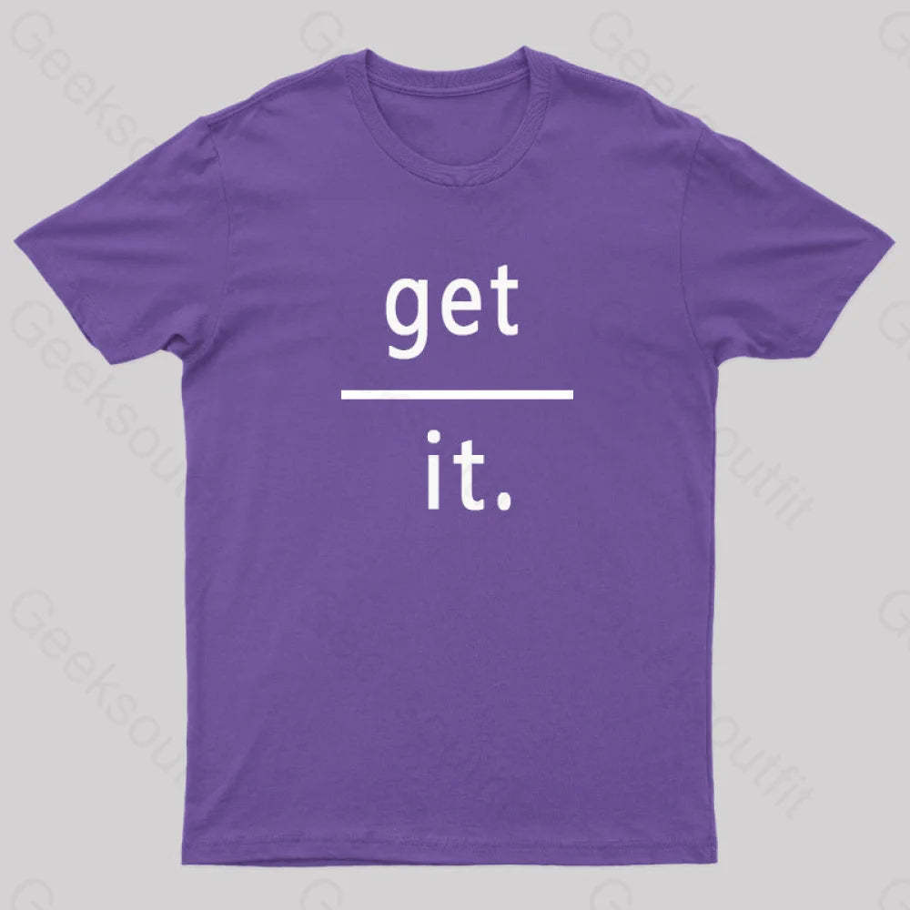 Get Over It Nerd T-Shirt Purple / S