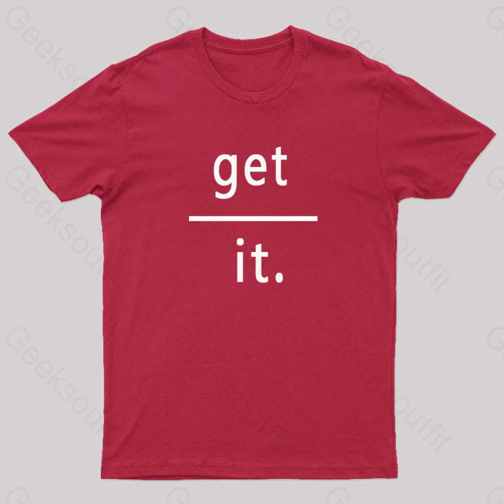Get Over It Nerd T-Shirt Red / S