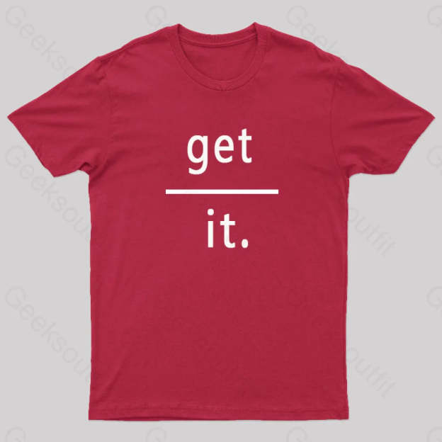 Get Over It Nerd T-Shirt Red / S