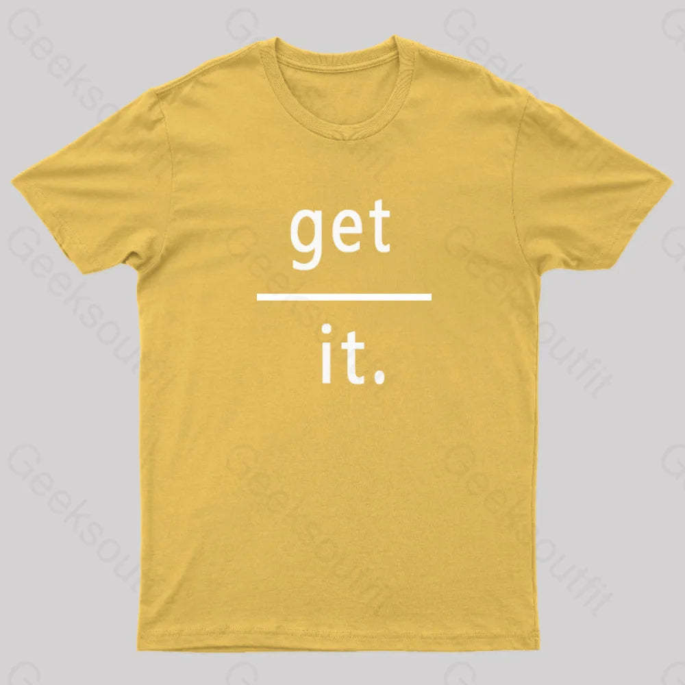 Get Over It Nerd T-Shirt Yellow / S