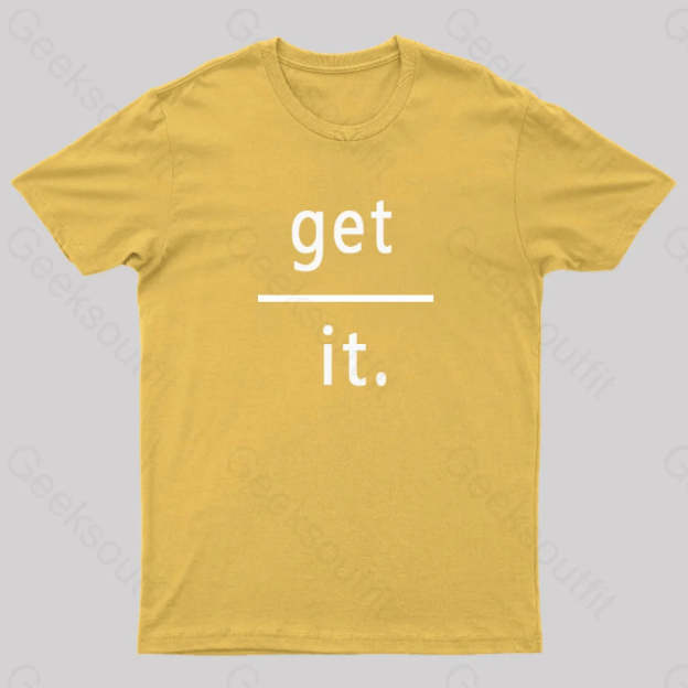 Get Over It Nerd T-Shirt Yellow / S