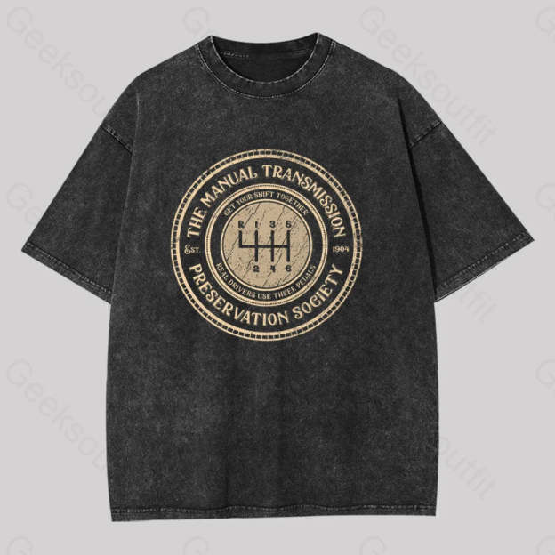 Get Your Shift Together Washed T-Shirt Black / S