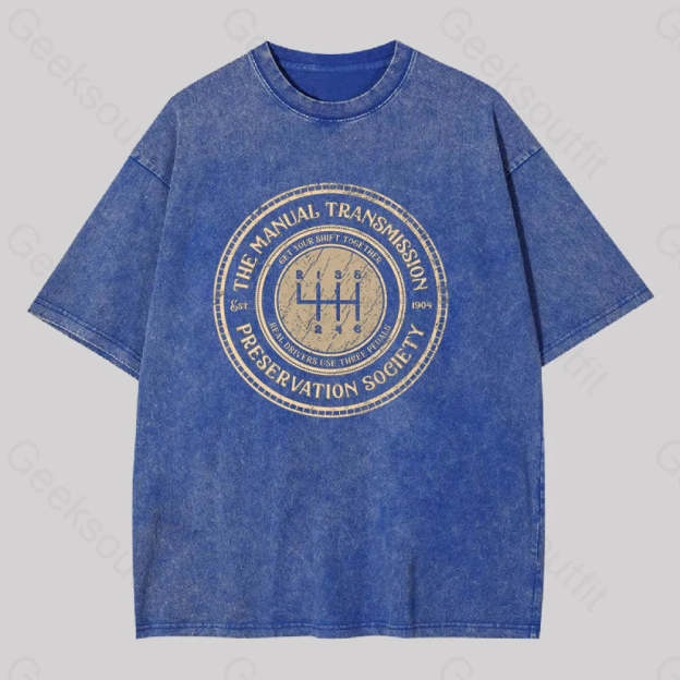 Get Your Shift Together Washed T-Shirt Blue / S
