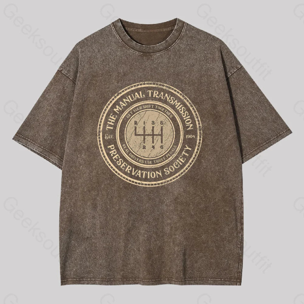 Get Your Shift Together Washed T-Shirt Coffee / S