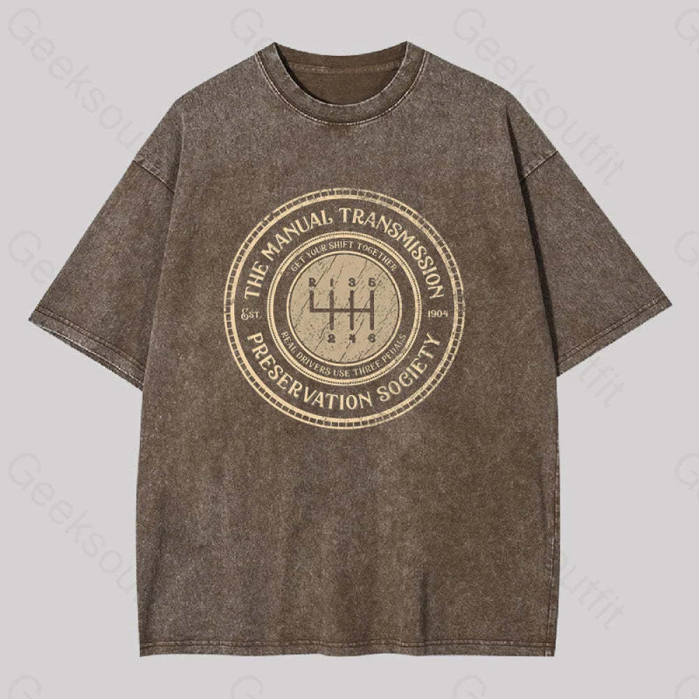 Get Your Shift Together Washed T-Shirt Coffee / S