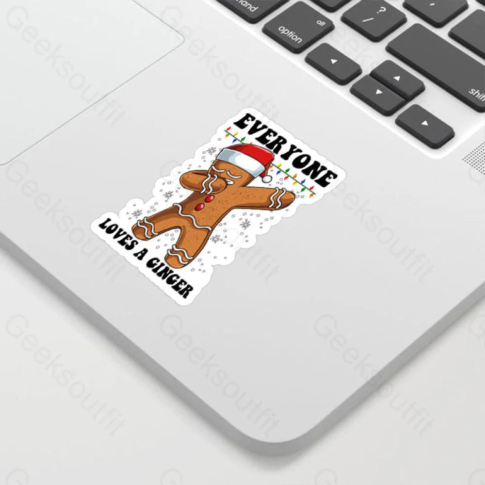 Gingerbread Dabbing Dance Christmas Geek Sticker