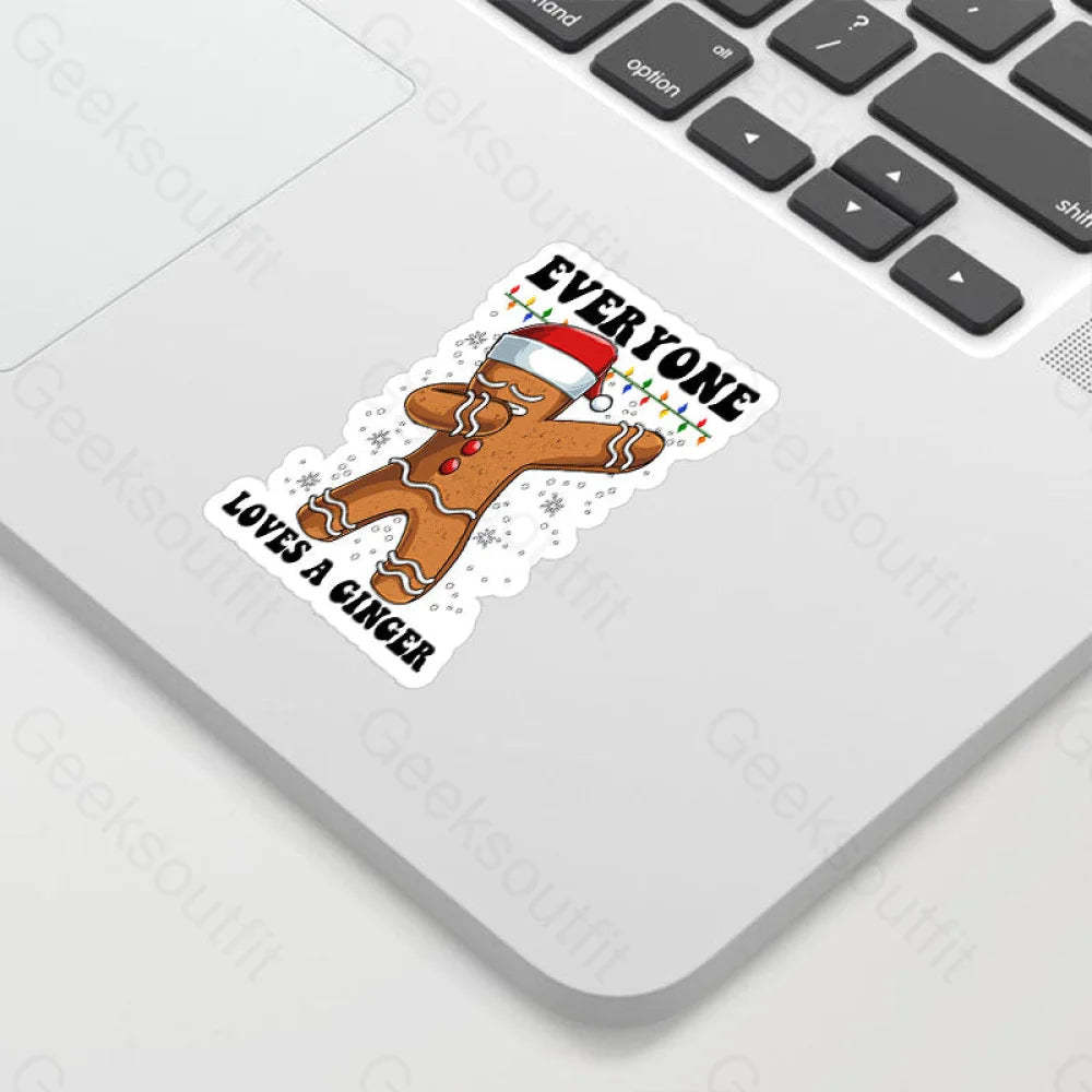 Gingerbread Dabbing Dance Christmas Geek Sticker