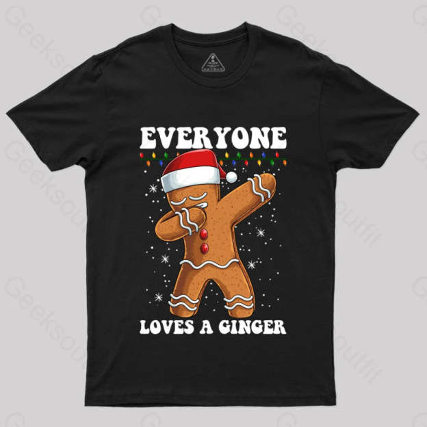 Gingerbread Dabbing Dance Christmas T-Shirt Black / S