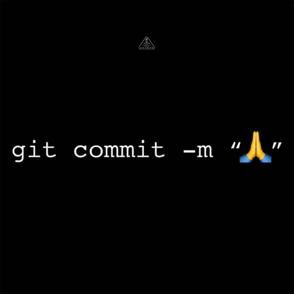 Git Commit Prayer Hands Emoji Nerd T-Shirt