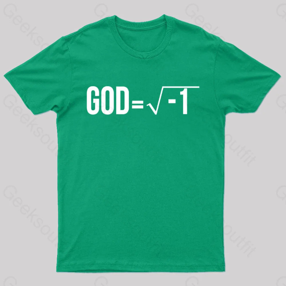 God Is Imaginary Geek T-Shirt Green / S