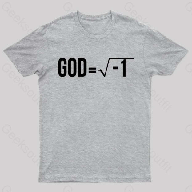 God Is Imaginary Geek T-Shirt Grey / S