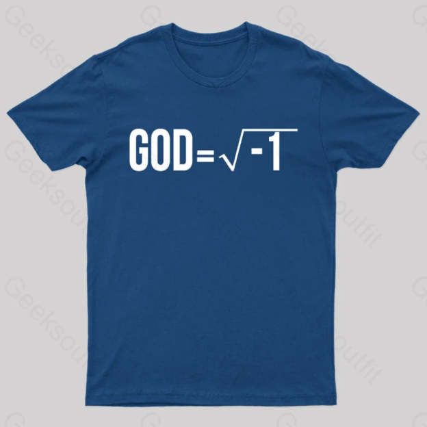 God Is Imaginary Geek T-Shirt Navy / S