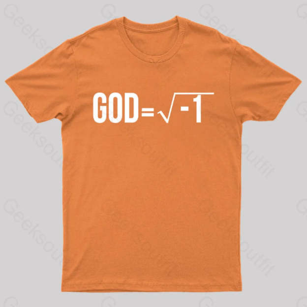 God Is Imaginary Geek T-Shirt Orange / S