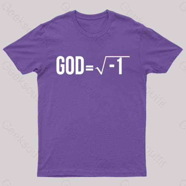God Is Imaginary Geek T-Shirt Purple / S