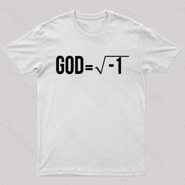 God Is Imaginary Geek T-Shirt White / S