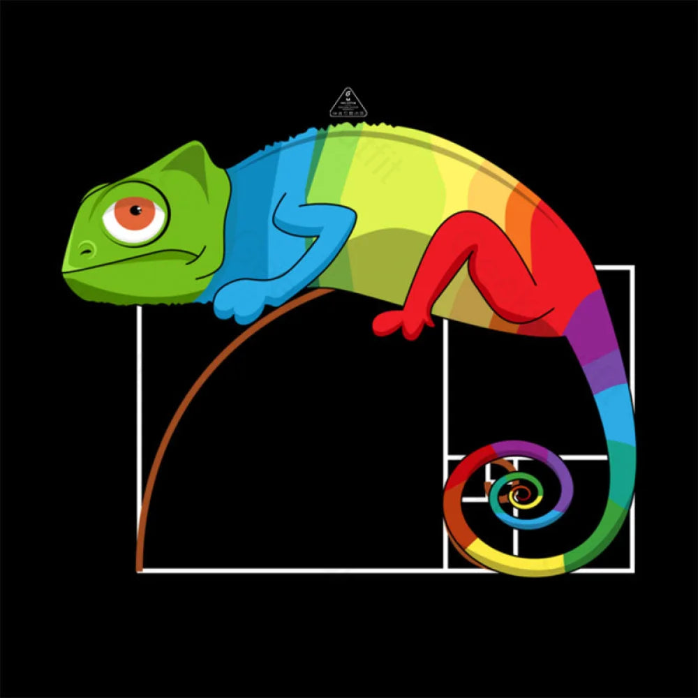 Golden Ratio Math Chameleon T-Shirt