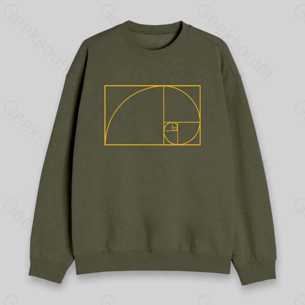 Golden Spiral Sweatshirt - Geeksoutfit