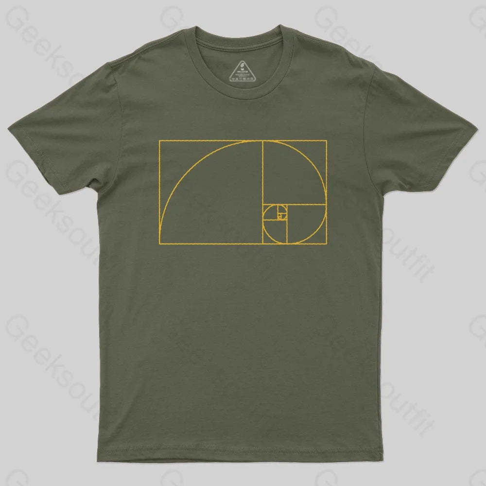 Golden Spiral T-Shirt - Geeksoutfit