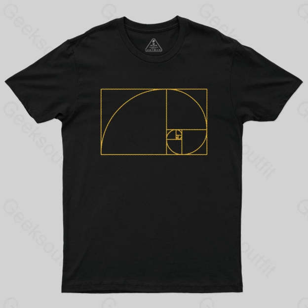 Golden Spiral T-Shirt - Geeksoutfit