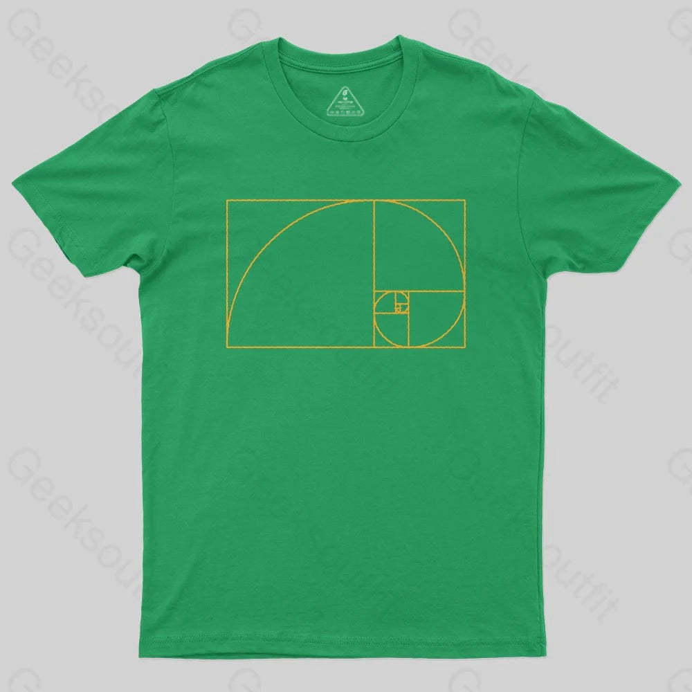 Golden Spiral T-Shirt - Geeksoutfit