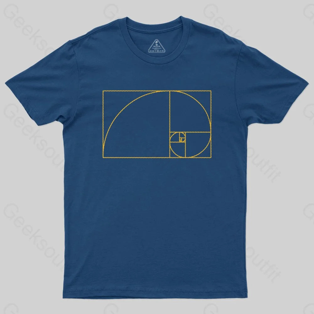 Golden Spiral T-Shirt - Geeksoutfit