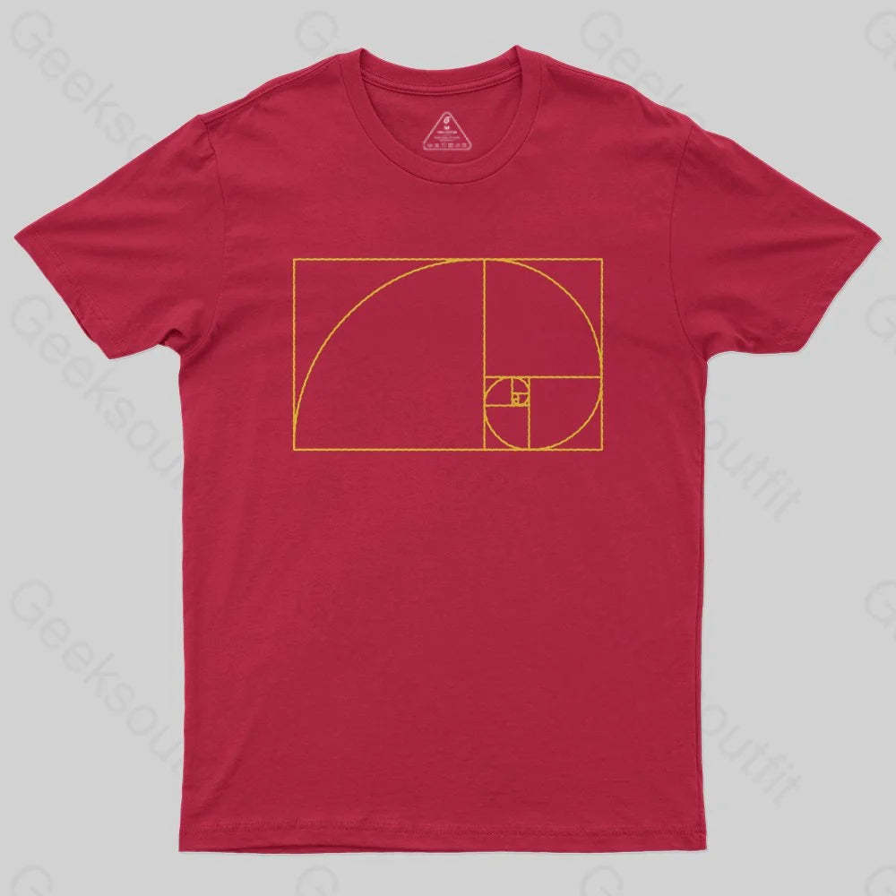 Golden Spiral T-Shirt - Geeksoutfit