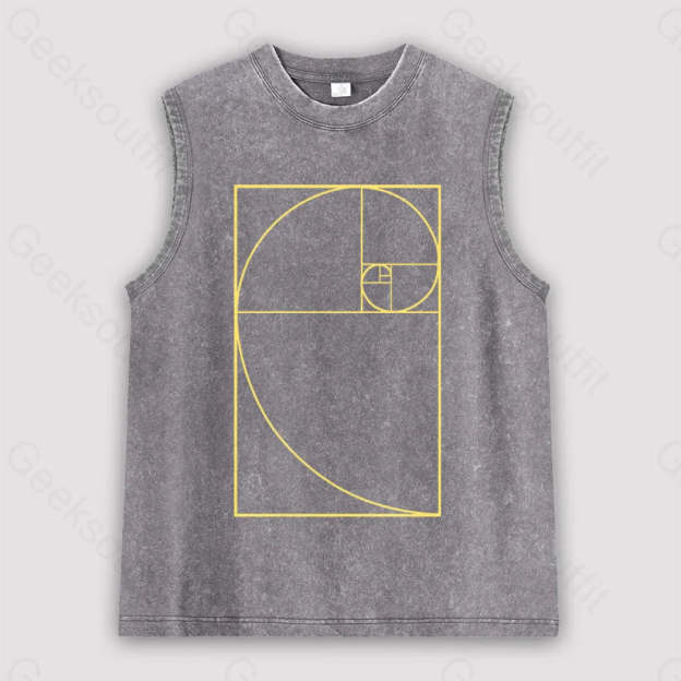 Golden Spiral Unisex Washed Tank