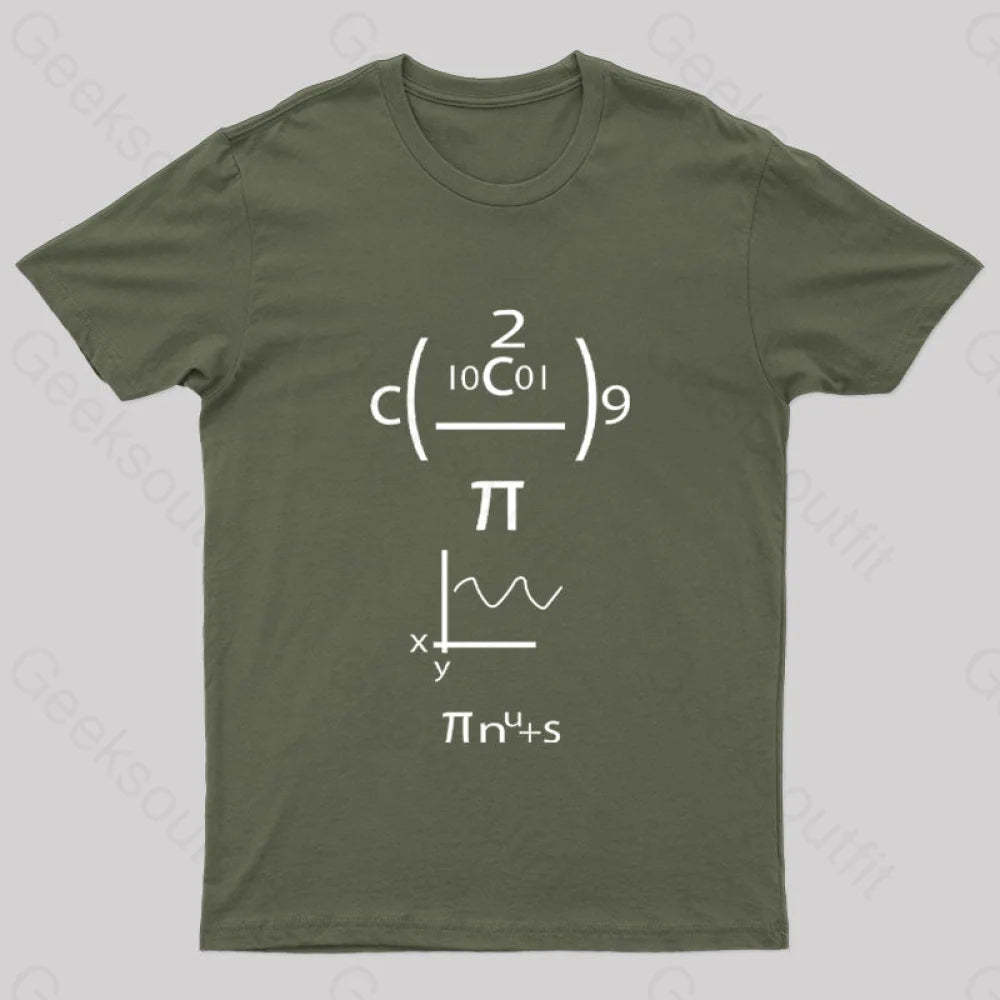Good Grief Math Geek T-Shirt Army Green / S