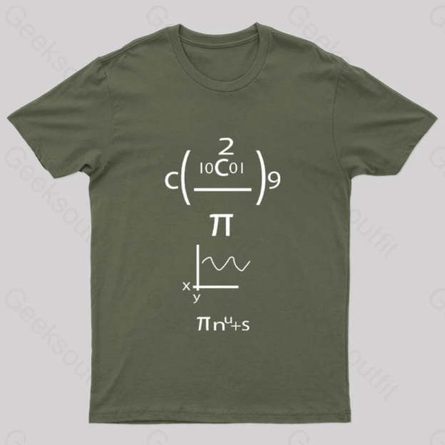 Good Grief Math Geek T-Shirt Army Green / S