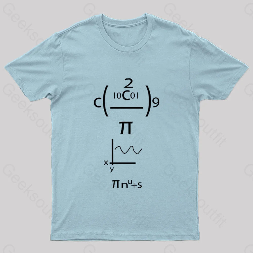 Good Grief Math Geek T-Shirt Light Blue / S