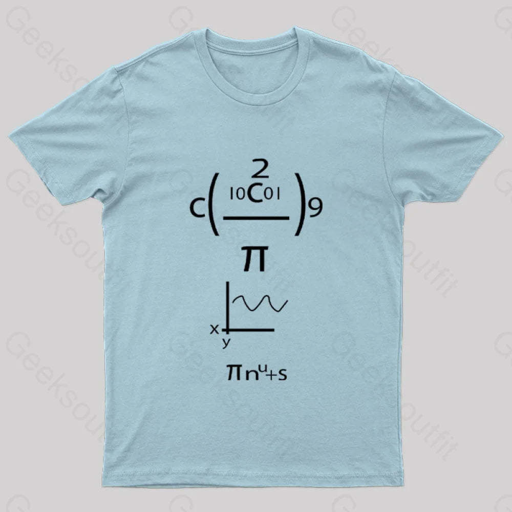 Good Grief Math Geek T-Shirt Light Blue / S