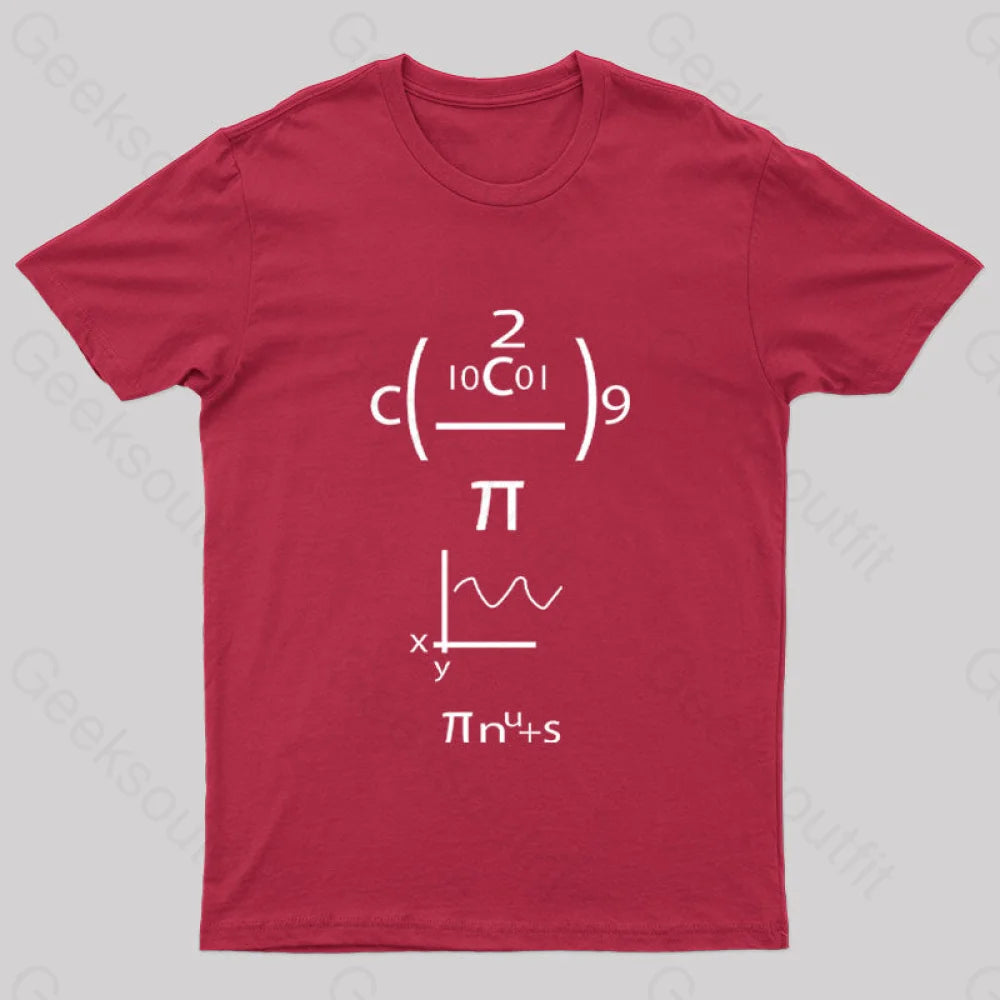Good Grief Math Geek T-Shirt Red / S