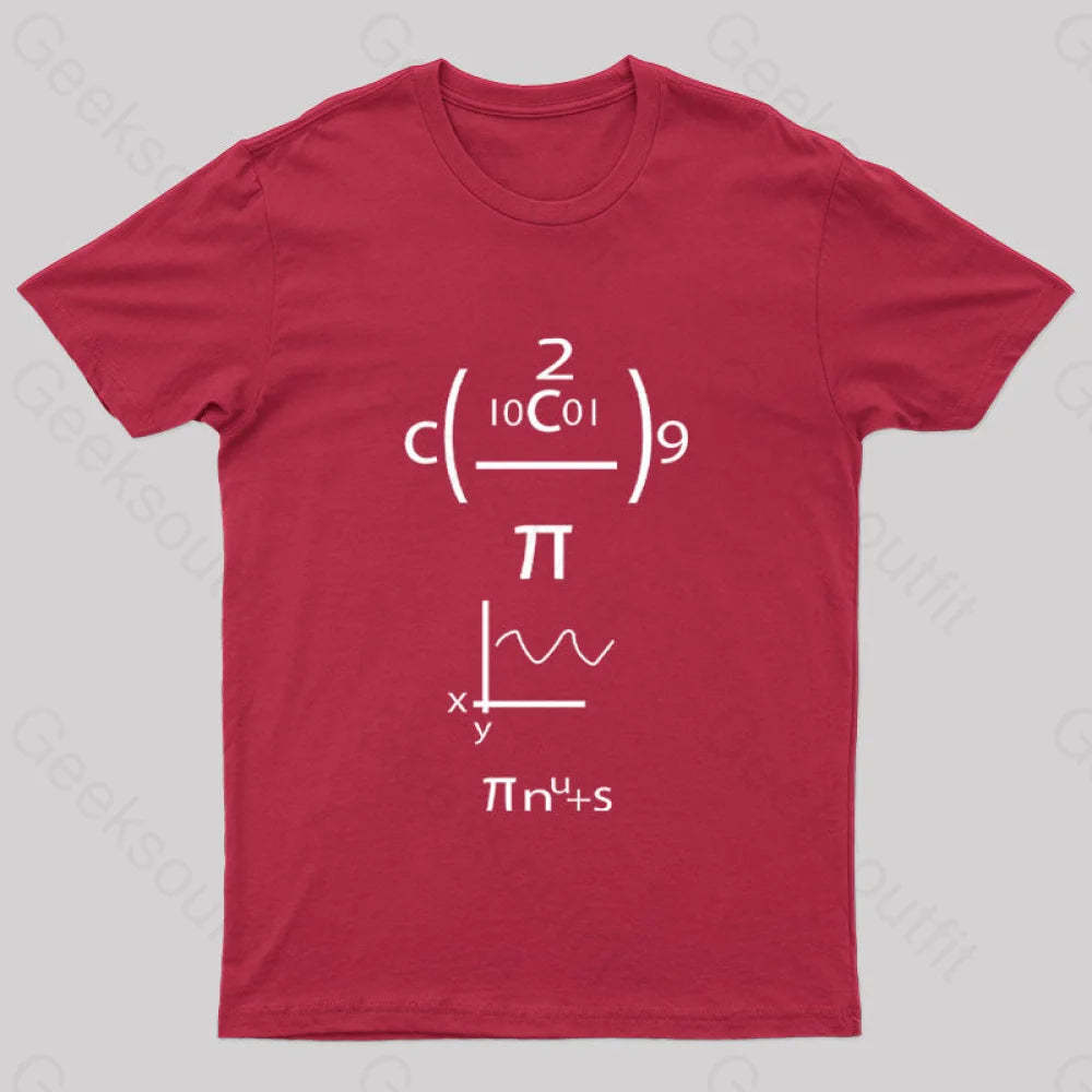 Good Grief Math Geek T-Shirt Red / S