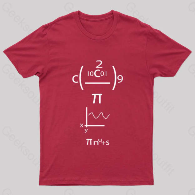 Good Grief Math Geek T-Shirt Red / S