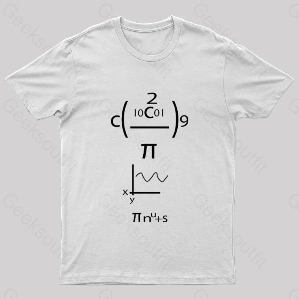 Good Grief Math Geek T-Shirt White / S