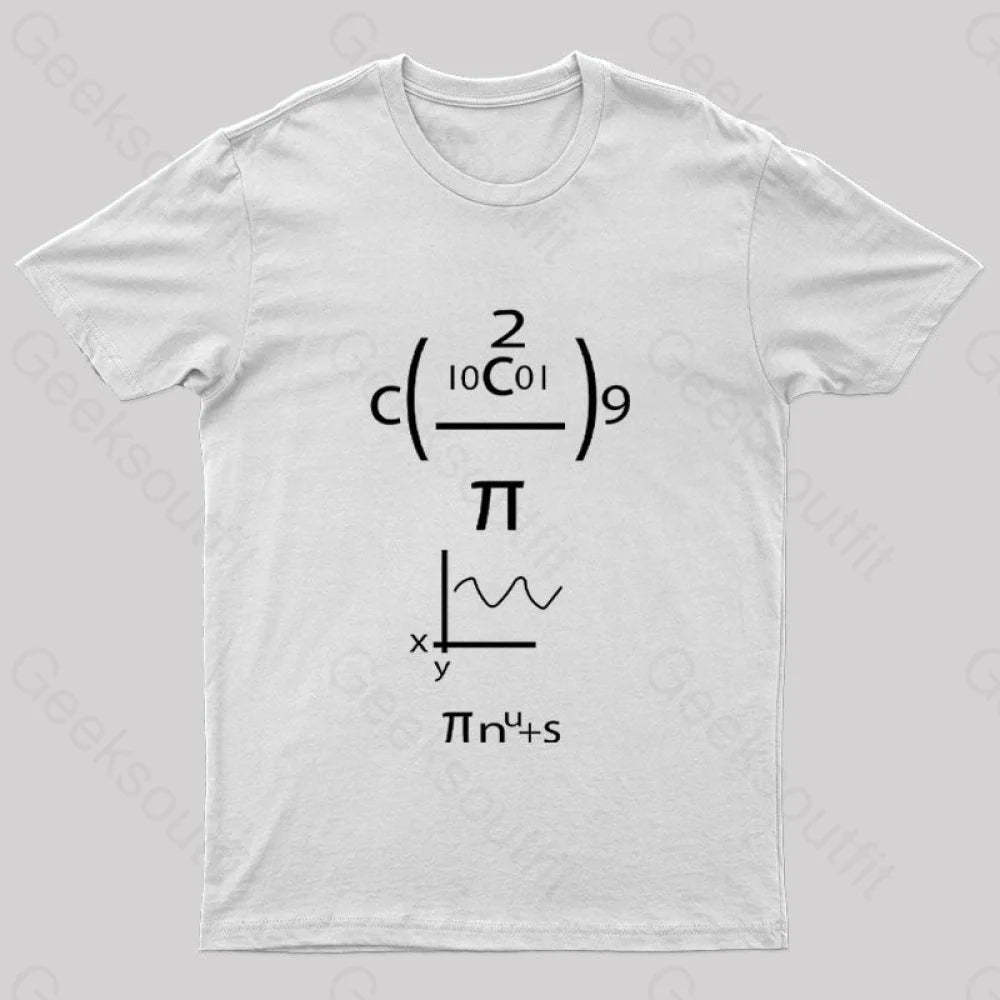 Good Grief Math Geek T-Shirt White / S