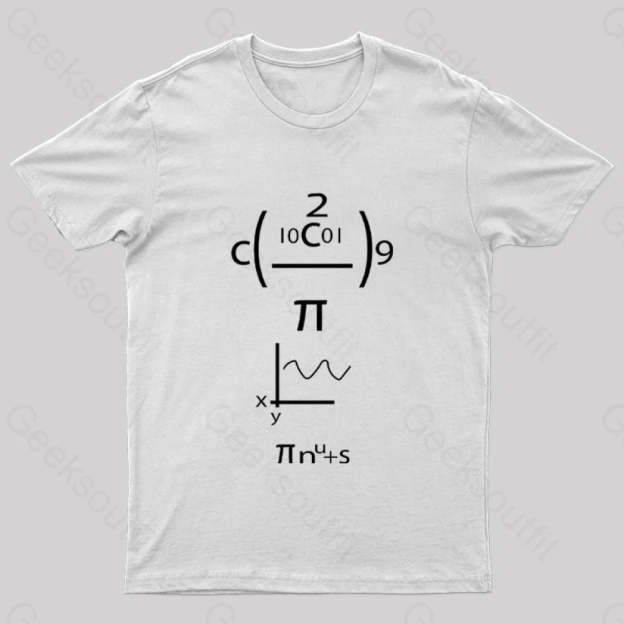 Good Grief Math Geek T-Shirt White / S