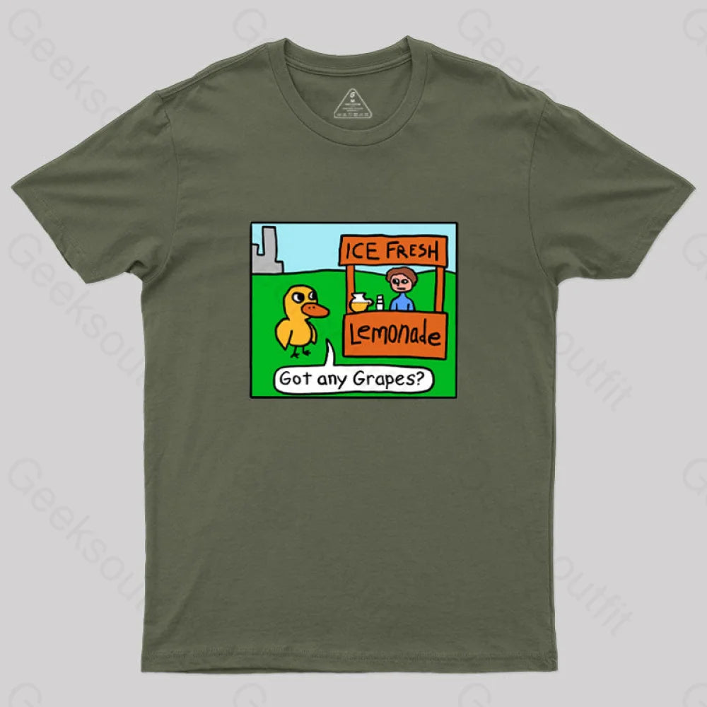 Got Any Grapes Geek T-Shirt Army Green / S