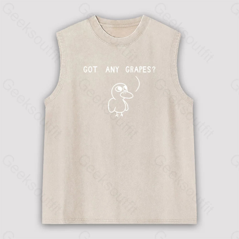 Got Any Grapes Unisex Washed Tank Apricot / S
