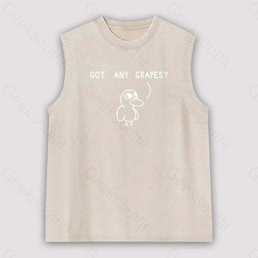 Got Any Grapes Unisex Washed Tank Apricot / S